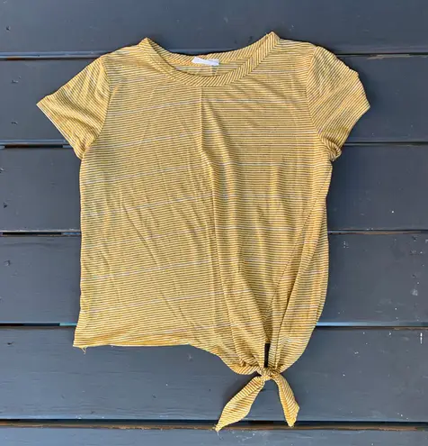 Olivia Rae Tie Front Striped Tee