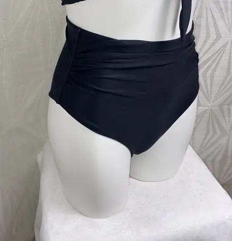 Zaful | Scooped Keyhole Tied  Knot Black Bikini High Waisted Bikini NWT