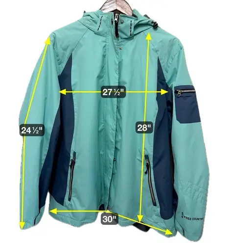 Free Country | EUC Women’s Hooded 3-In-1 Water-Resistant Jacket - Plus Size 2XL