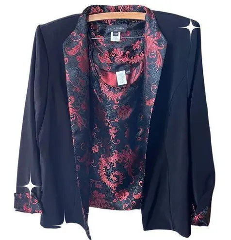 Lady Dorby size 14W tank top & jacket vintage Red