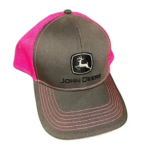 John Deere NWOT PINK AND GRAY  HAT 🚜🌽