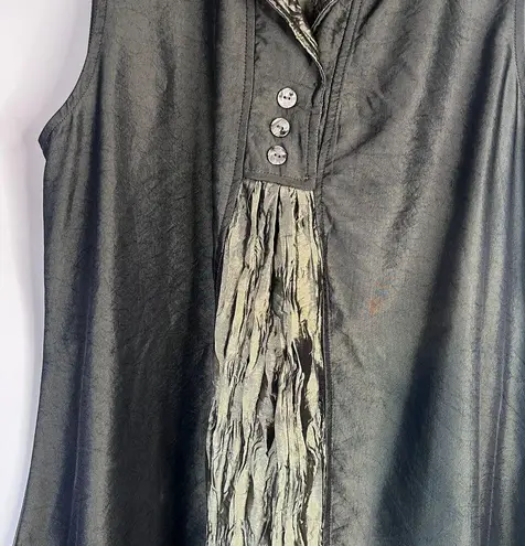 Terra SJ Apparel Structured Collar Sleeveless Green Mod Tunic Dress Size Medium