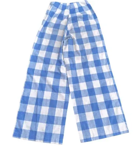 Vintage Handmade Blue Gingham Wide