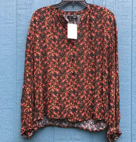 Something Navy NWT  Easy Volume Floral Blouse XS