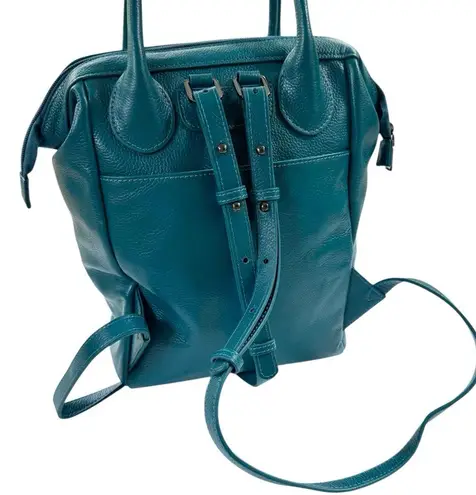 Beck Pack Italian Leather Beck Bag Backpack Tote Turquoise Green