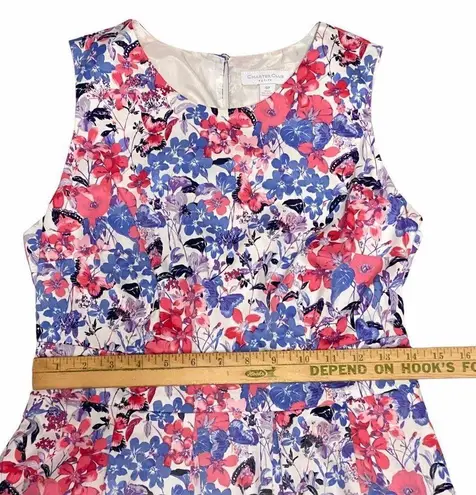 Charter Club Charter Blue Pink White Floral Club Casual dress
