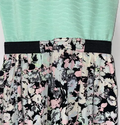 Love, Fire  Mint and Floral Skater Dress