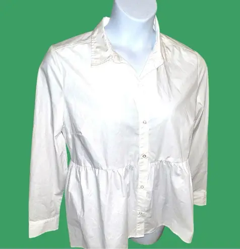 Ophelia Roe  Classic white peplum top. - Image 4