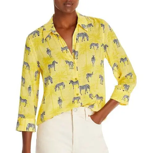 L'Agence | Camille Zebra Print Button Front Shirt