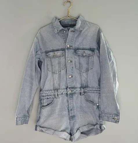 Alexander Wang Cotton Denim Short Jumpsuit