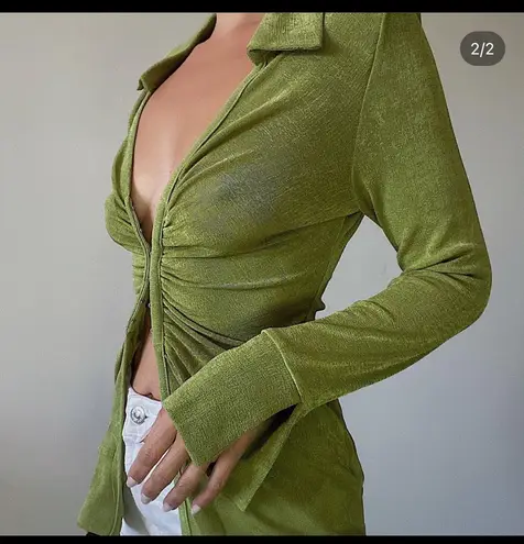 Et Clet Slinky Split Hem Collar Top