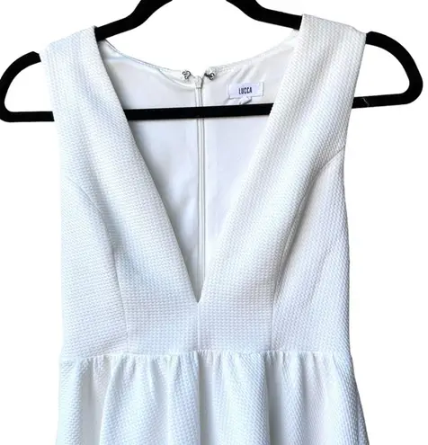 Lucca Couture lucca urban outfitters white sleeveless plunging neckline mini dress women xs