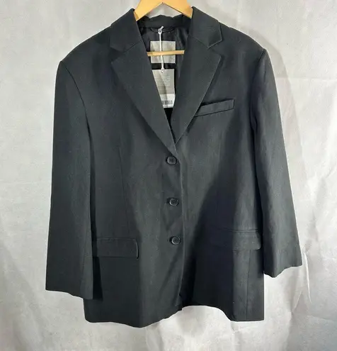 Everlane  The 80’s Black Blazer Tencel Lyocell Cotton Blend Size 12
