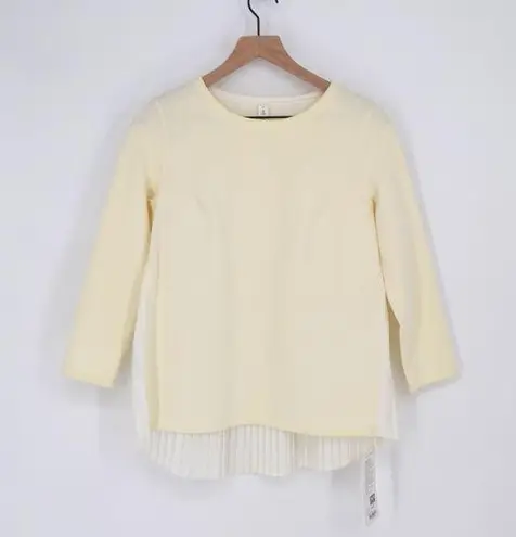 Lululemon NEW  Pleat On Long Sleeve Top Crewneck Cream Women's 6