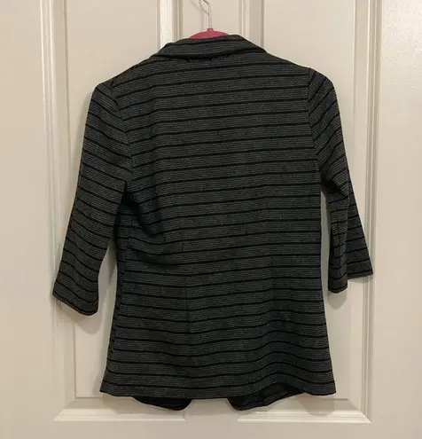 Y2K Striped Three Quarter Sleeve Jersey Blazer Size L