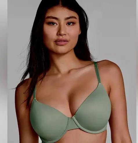 VS Lightly Lined Demi Bra Green Size 34 D
