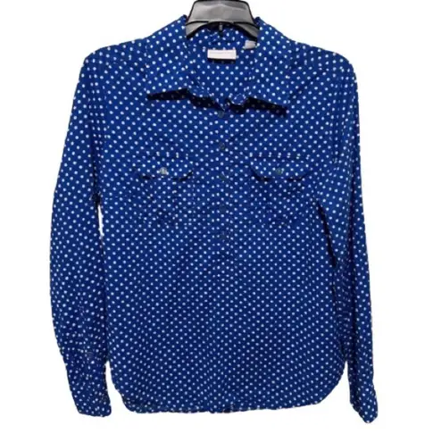 New York & Company Blue Polka