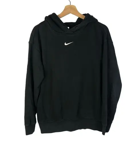 Nike  Essentials Black Oversized Pullover Hoodie XS