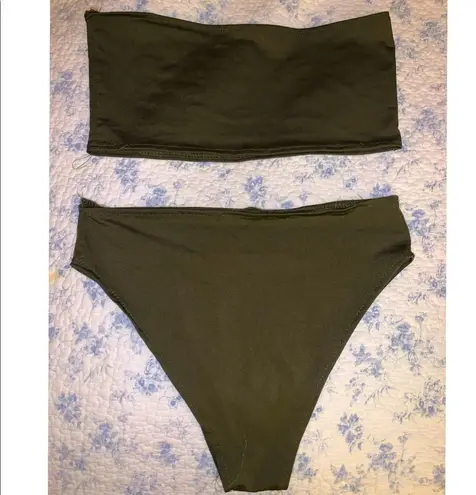 Green strapless bikini Size L