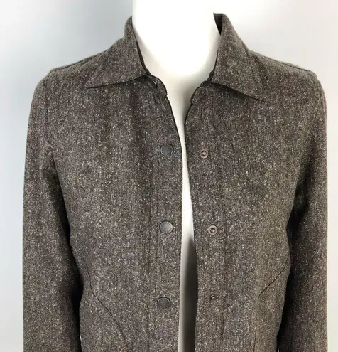 Yansi Fugel Reversible Wool/Silk Brown Jacket XS