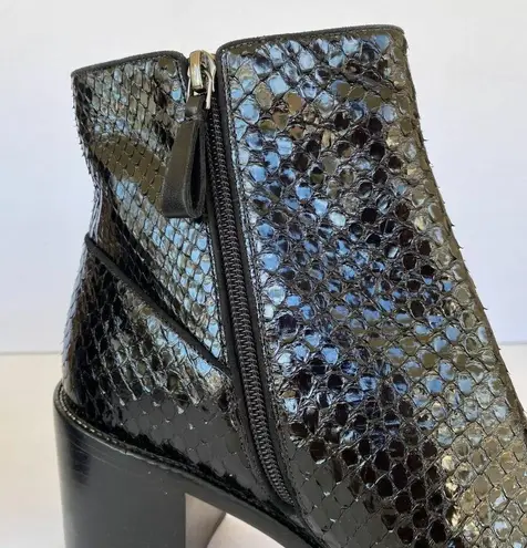 Alexandre Birman NEW Margareth Black Python Chelsea Bootie Size 40.5 (US 10)