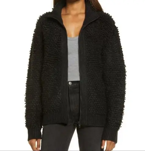 Treasure & Bond NWT - - Black Loop Knit Zip Jacket - M