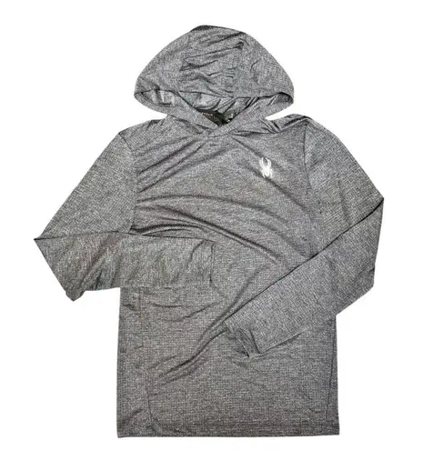 Spyder Lightweight Long Sleeve Pullover Hoodie Shirt Layer Grey Gray Small S