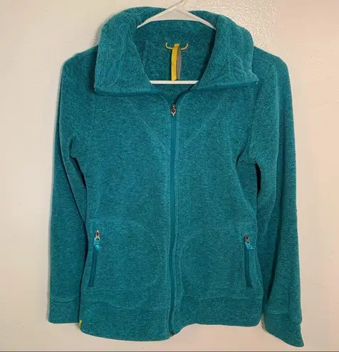 Lole Tradition Cardigan Full Zip Teal Black Marl