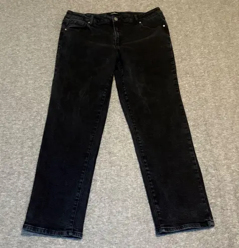 Jordache Black High Rise Straight Leg Jeans Womens Size 16