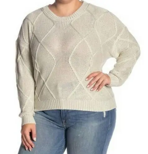 RDI Cable Knit Pullover Sweater - Size 1X - NWT
