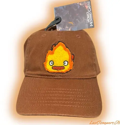 Her Universe Studio Ghibli Howl’s Moving Castle Calcifer Portrait Chenille Brown Cap
