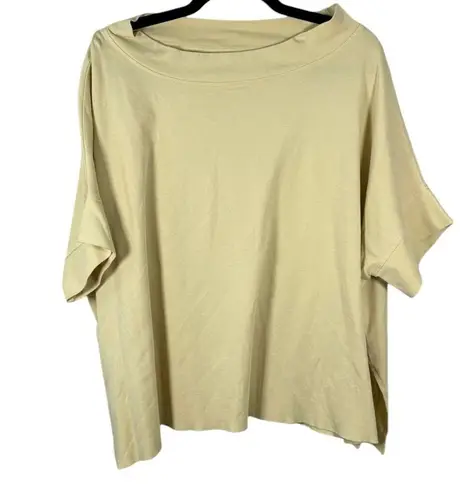 Planet by Lauren G Pima Cotton Tokyo T Yellow Flowy Blouse One Size Size undefined