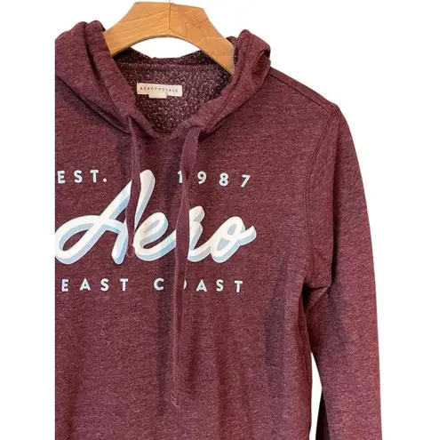 Aeropostale Hoodie Jacket Juniors Small Burgundy Big Logo 87 Vintage Y2K 90s Red Size undefined