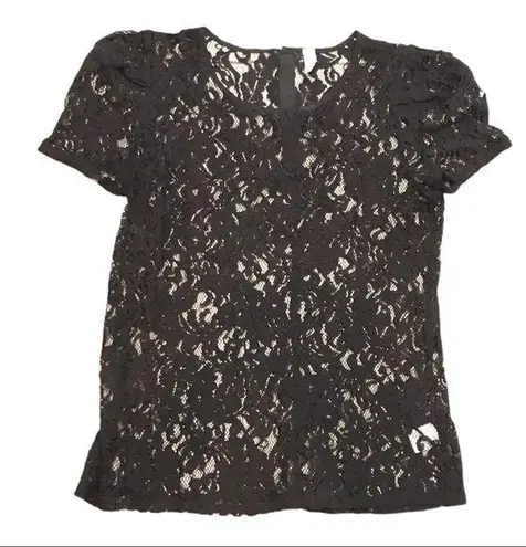 Wyatt Black Lace XS Short Sleeve Top Gothcore wicked sexy sheer alt alternative