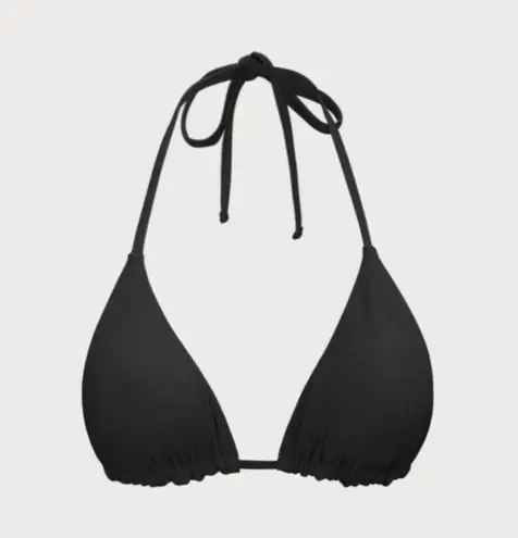 BERLOOK ECONYL® Black Halter Triangle Bikini Top AND Black Tie Bikini BoTTOM 25 Size M