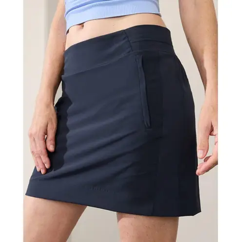 Athleta  10 Brooklyn Mid Rise Skort 16" Size 10 Navy Blue