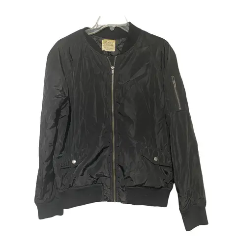 Ashley Women's Outer Wear Full Zip Up Puffer Bomber Jacket Black Size L Vintage Size L