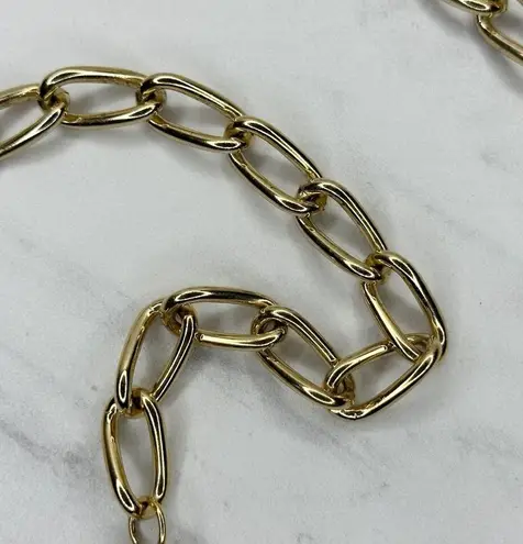 Chunky Gold Tone Chain Belt Tassel Charm Y2K Festival Style One Size ✨