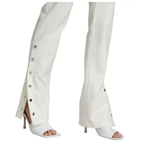 Derek Lam 10 Crosby Women's White Tesse Snap-leg Flared Pants Size 8 New