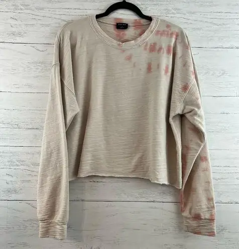 Blank Paige Pink Tie Dye Cropped Sweatshirt Size M