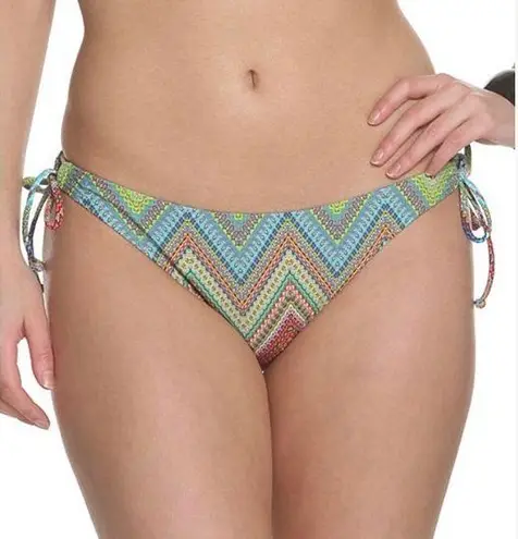 Sun and Sea Blue Geometric Side Tie Bikini Bottoms Size XL