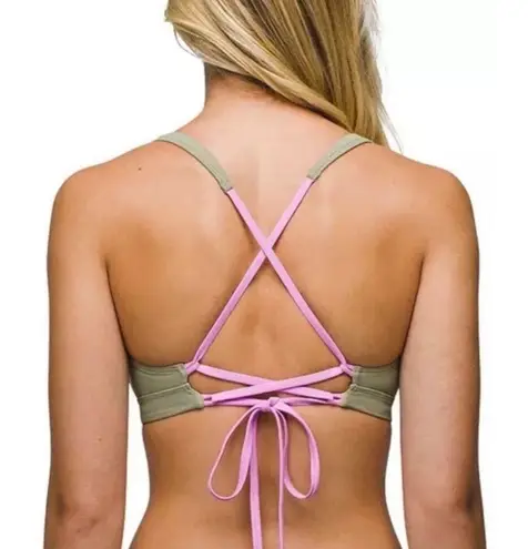 prAna Tulum Bikini Top Black Color Block Size M