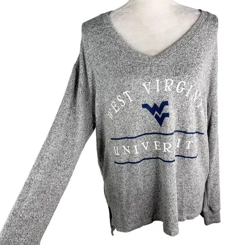 Spirit West Virginia University Womens Top Sweater Brushed Gray Pullover S New