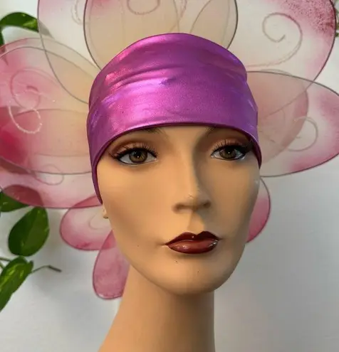 Handmade pink floral hat. This hat was made for the stage in the theater.