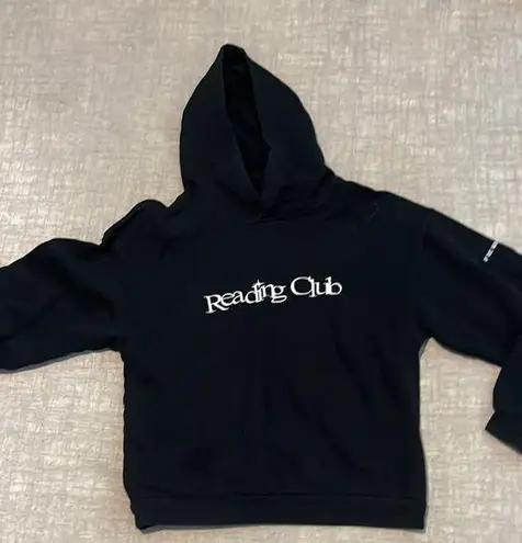 Black Hoodie Sweatshirt Pullover Design Size M