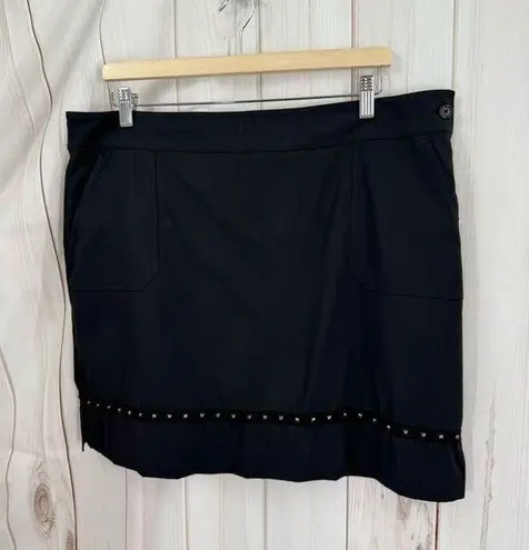 EP New York Women’s 14 Black Studded Skort Skirt Grunge Punk