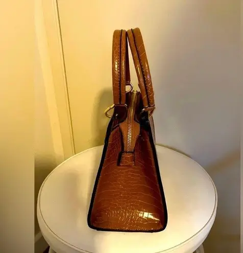New Copper Top Handle Flap Crossbody Brown