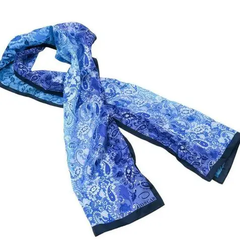 Oscar de la Renta Vintage Paisley Silk Scarf