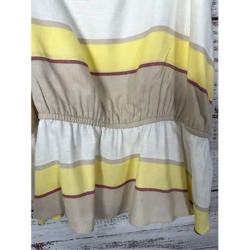 NEW Waverly Grey Striped Sleeveless Felicity Tank Top Size XS MSRP $148 Tan