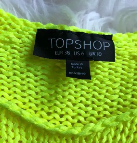 Topshop Neon Yellow Sweater